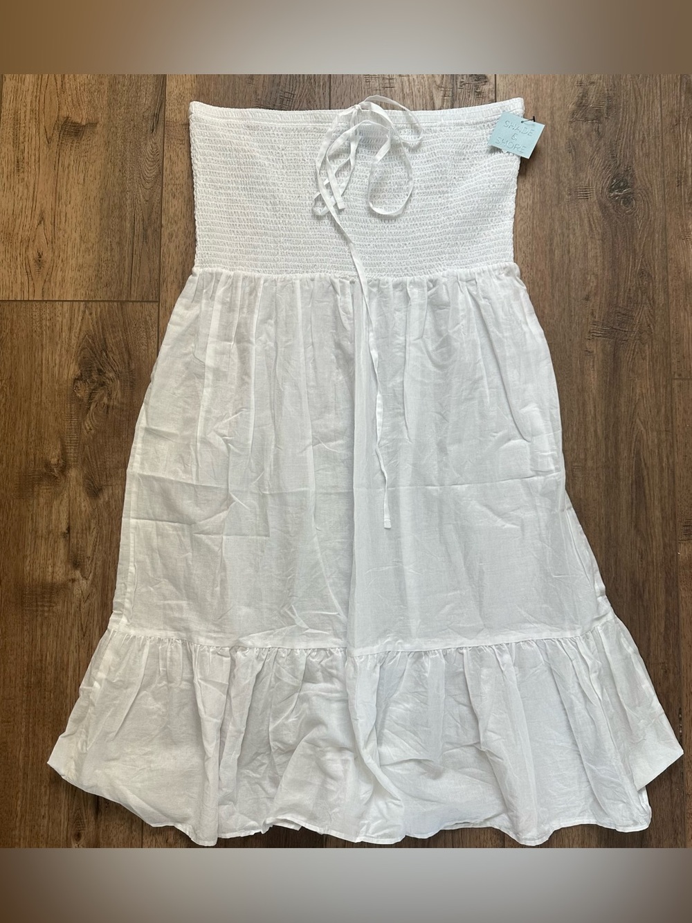 NWT! Shade & Shore Swim Cover Up, 100% Cotton, Smocked, Flowy, Resortwear, XL 16